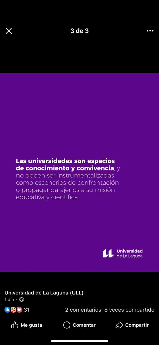 La Universidad de la Laguna ha cancelado una charla de Vito Quiles, un activista de derechas. Hace unos días en mi Universidad, la de Granada, también hubo una concentración contra una charla de este hombre, según me informó mi alumnado. 

Esas concentraciones suelen ser