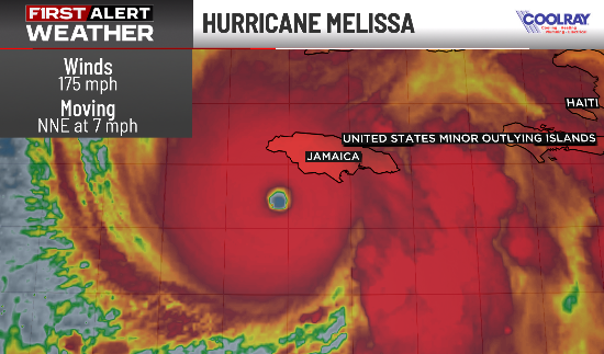 8am Update: Hurricane Melissa is less than 60 miles away from landfall in Jamaica. Eyewall winds of 175mph will reach the island in the next few hours. 

A GUST OF 241MPH MAKES IT THE STRONGEST WIND EVER RECORDED IN A HURRICANE.

Pray for Jamaica. Today will be the worst day in