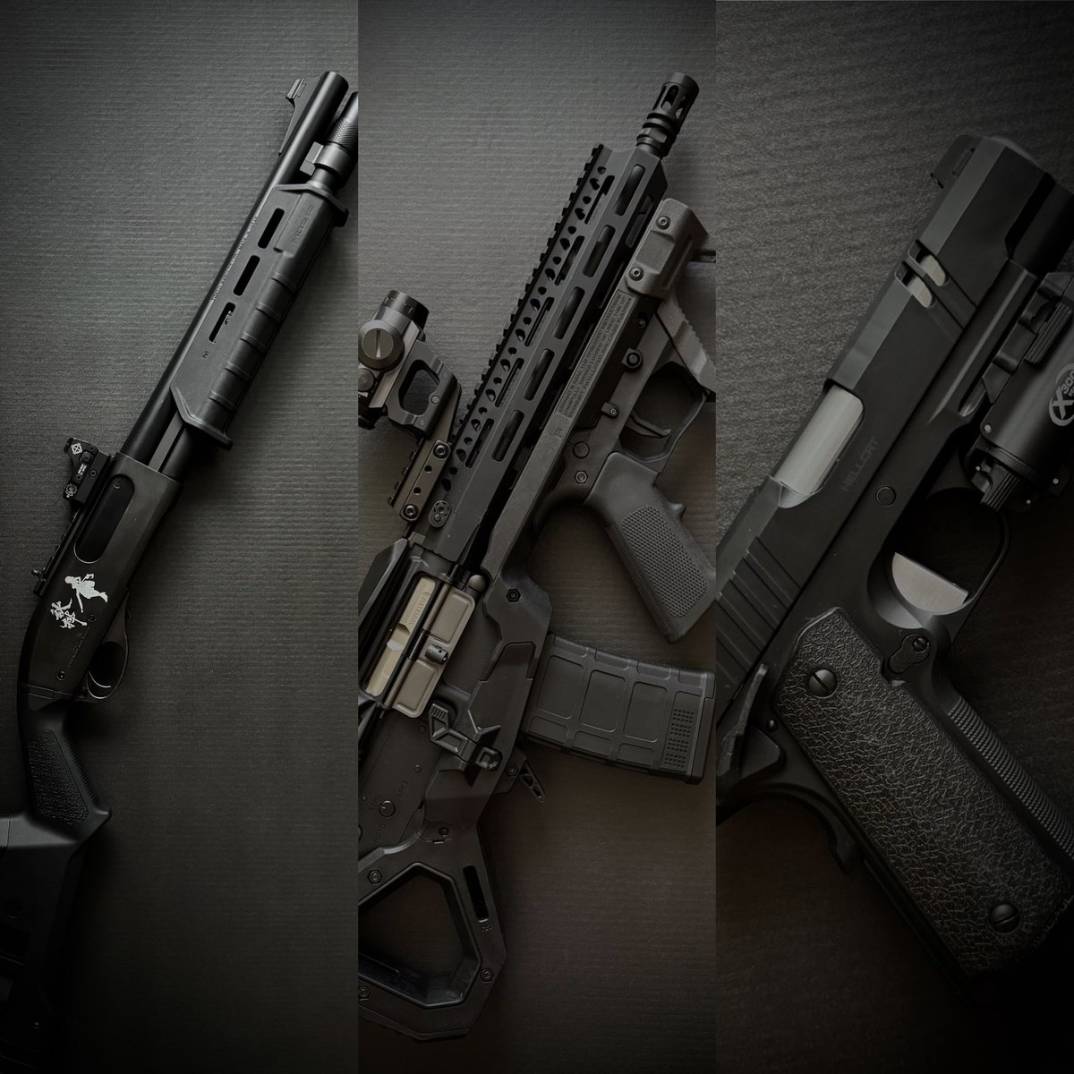 mileto_airsoft's tweet image. 最近はCO2の3挺しか使ってないので、それ用に装備を変更♪
#trexarms #BLACKHAWK #hsgi