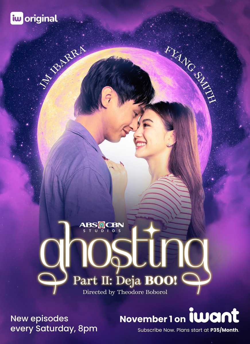 Mga Ka-mumu! eTWO na ang OFFICIAL POSTER ng #GhostingPart2: Deja Boo! 👻🥰
Malapit na ulit manggambala ang kilig! Abangan 'yan this NOVEMBER 1, 8PM only on iWant!

Subscribe to watch. Go to iwant.ph now!