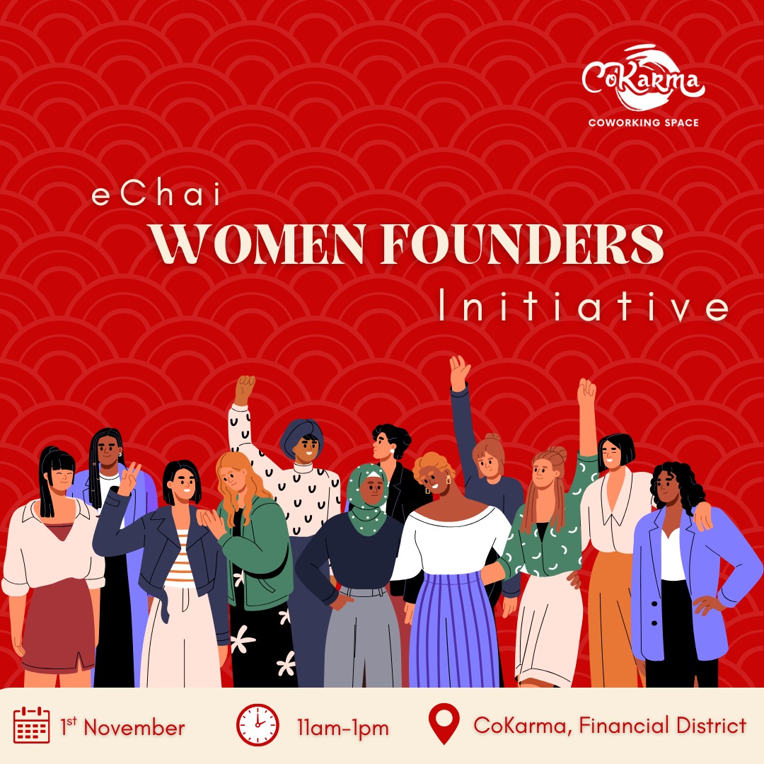 Panels. Networking. Real stories. 

The eChai Women Founders Initiative is where  entrepreneurs connect, collaborate, and create opportunities that last. 

 Join us as we host the
CoKarma X eChai Women founders Initiative on November 1st.
To Register: echai.ventures/events/echai-w…