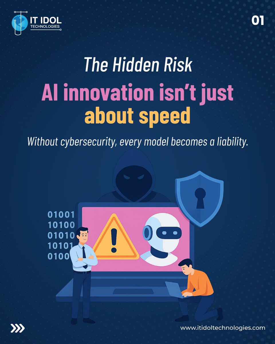 itidoltech's tweet image. #Cybersecurity in AI isn’t just IT’s job, it’s a boardroom priority.

As #AIadoption grows, leaders must embed security into every decision. Without compliance, #AIprojects can quickly become liabilities, not assets.

The key question: How fast can we make AI truly secure?