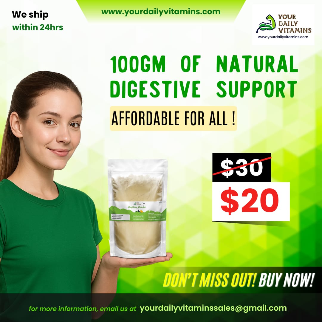 _dailyvitamins's tweet photo. DON’T MISS OUT — STOCKS RUNNING LOW! Buy Psyllium Husk Now

🌿 100GM of Pure Natural Digestive Support
💰 Affordable for Everyone — Order Yours Now!

    🟢Visit us now : https://t.co/gNF5lRomdh 

✉️ Email Us at: yourdailyvitaminssales@gmail.com

#fitness #healthylifestyle #usa https://t.co/E4UoePoquq