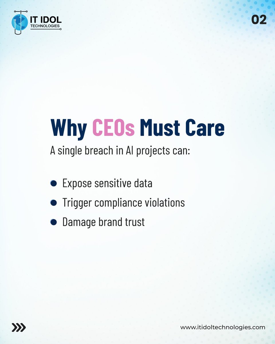 itidoltech's tweet image. #Cybersecurity in AI isn’t just IT’s job, it’s a boardroom priority.

As #AIadoption grows, leaders must embed security into every decision. Without compliance, #AIprojects can quickly become liabilities, not assets.

The key question: How fast can we make AI truly secure?