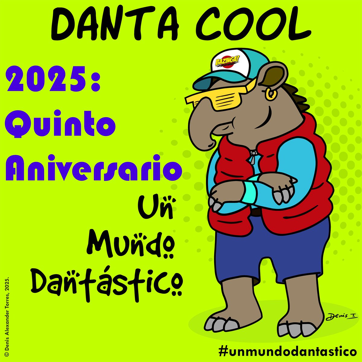 Este 2025 se cumplieron 5 años desde que un día, por azares del destino y sin ninguna pretensión, hice la caricatura de un tapir asiático inspirado en la película Kung-fun Panda. Así surgió "Kung-fu Danta" y el proyecto de arte "Un Mundo Dantástico"...

#visiontorres #tapircool