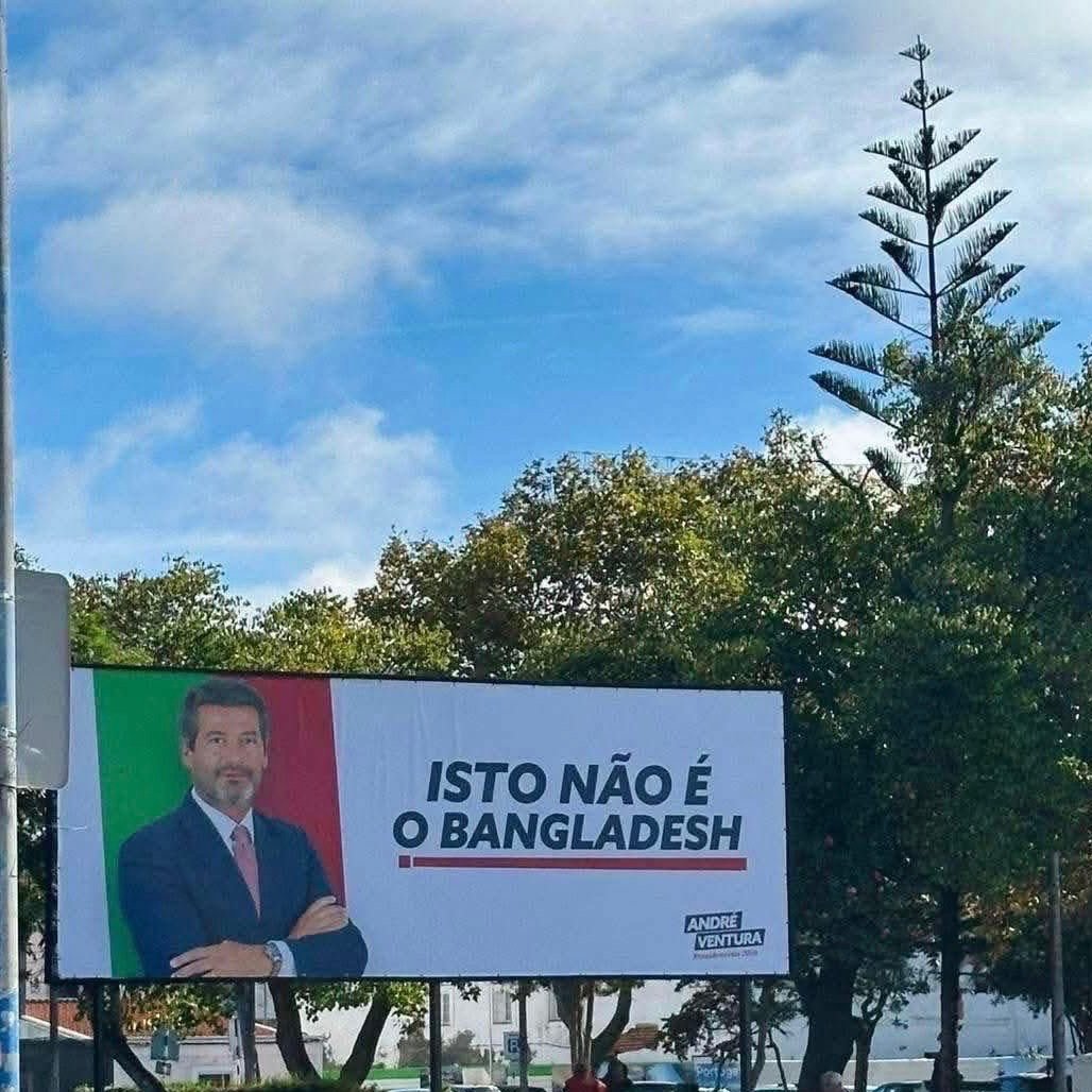 SumusBlog's tweet image. It’s no longer politics — it’s prejudice.

The billboard saying “Isto não é o Bangladesh” (This is not Bangladesh) not a debate, it’s discrimination.

Also when you use a nation’s name to provoke fear or superiority, you are not talking about policy — it’s #racism. This kind of…