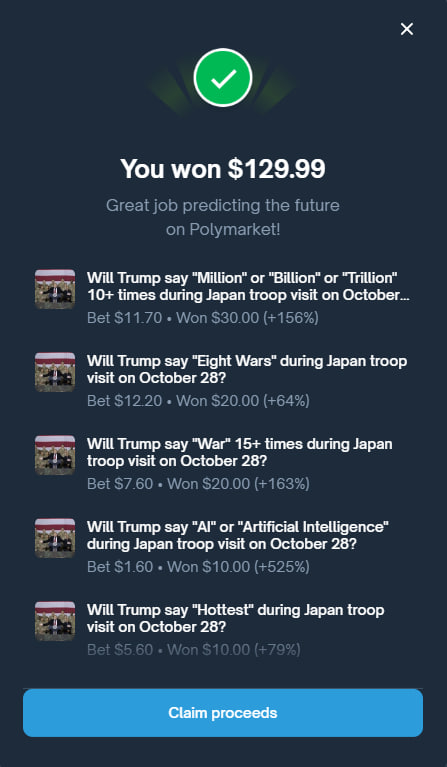 prediction market trader daily routine 

> wake up &amp; claim winnings 
> x scrolling 
> checking the future
> place few new predictions
> sleep, repeat