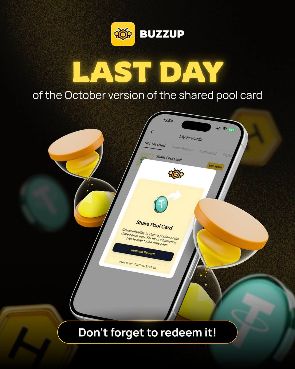 BuzzUpVN's tweet image. Lời nhắc cuối cùng - Shared pool card của tháng 10 kết thúc vào ngày hôm nay!

Đừng quên sử dụng Shared Pool Card của bạn

🫱 Một khi hết hạn, chúng không thể được đổi

🗓️ Sử dụng nó trước khi hết giờ - hoặc đợi đợt tiếp theo vào tháng 11

#BuzzUp…