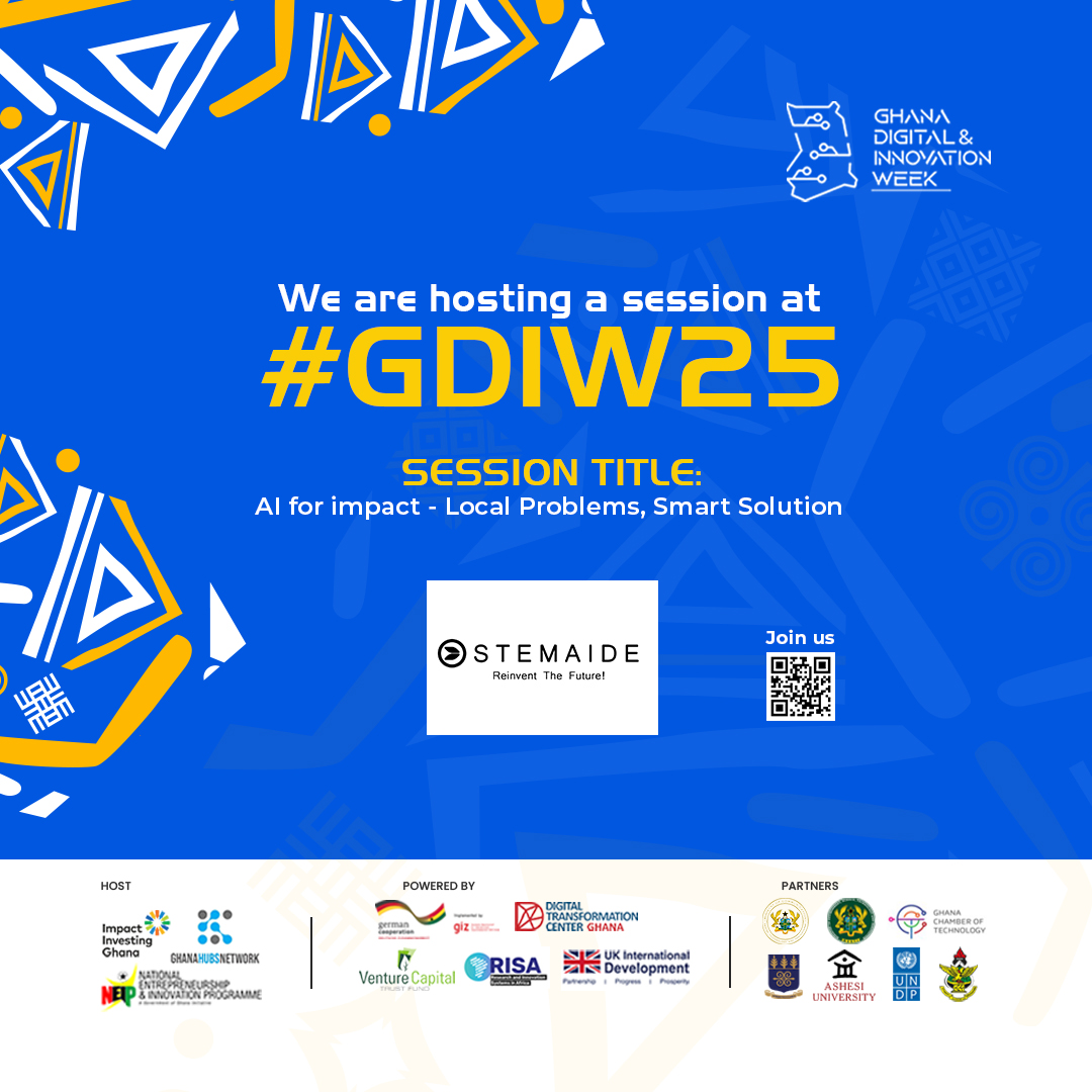 thegdiw's tweet image. STOP SCROLLING: This is the future! 🤯

4 HUGE sessions hit #GDIW25 (Nov 12-14): Policy 🌍, HealthTech 🏥, STEM Power 🔬, &amp;amp; AI for Impact 💡.

Don&apos;t just watch the change—drive it! 
Register now:🔗 [goivents.com/marketing/even…]

#AccraTech #GhanaInnovation #AI #DigitalPolicy
