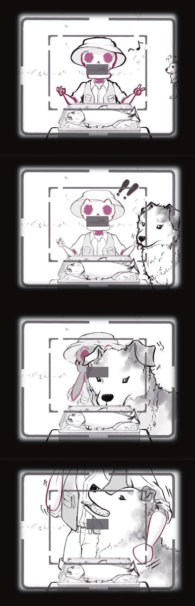 h2o2_223's tweet image. Loulou tried to stage a “perfect shot” with her tigerfish prop…
Then Kaptain showed up and blew her cover 💀🐕📸
#illustration #digitalart #Loulou #Kaptain #comic #funny #skullcharacter