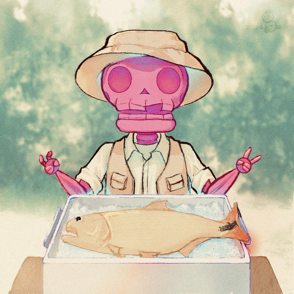 h2o2_223's tweet image. Loulou tried to stage a “perfect shot” with her tigerfish prop…
Then Kaptain showed up and blew her cover 💀🐕📸
#illustration #digitalart #Loulou #Kaptain #comic #funny #skullcharacter