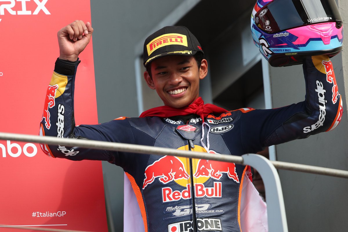 🚨 VEDA TO MOTO 3, HERE WE GO!

Sky Sport Italia melaporkan Veda Ega Pratama akan bergabung ke Honda Team Asia, untuk turun di kelas Moto3 pada musim depan.

Veda akan masuk menggantikan Taiyo Furusato yang akan naik ke kelas Moto2.

Wayahe arek gunung kidul mengharumkan nama