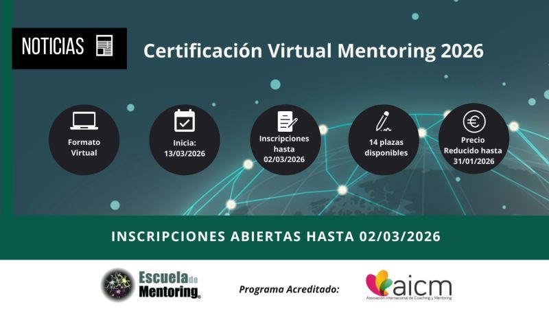escmentoring's tweet photo. 🎓 Abierto el plazo de inscripciones "Certificación Internacional Mentoring 2026" 🔴Precio reducido hasta 31/01/2026 𝗧𝗲 𝗰𝗼𝗺𝗽𝗮𝗿𝘁𝗶𝗺𝗼𝘀 𝗲𝗹 𝗲𝗻𝗹𝗮𝗰𝗲 con la información completa y la forma de apuntarte: https://t.co/uFzIFyhNby #mentoring #formacion #liderazgo https://t.co/zPaayjuOoV