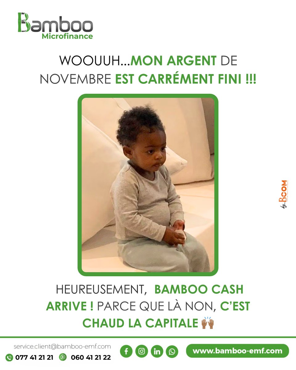 Bamboo_emf's tweet photo. 💡Heureusement, 𝐁𝐚𝐦𝐛𝐨𝐨 𝐂𝐚𝐬𝐡 𝐚𝐫𝐫𝐢𝐯𝐞. Parce que là non 🙌ahhh...

#resteconnecté sur #bamboomicrofinance ! https://t.co/iEOa02gaDN