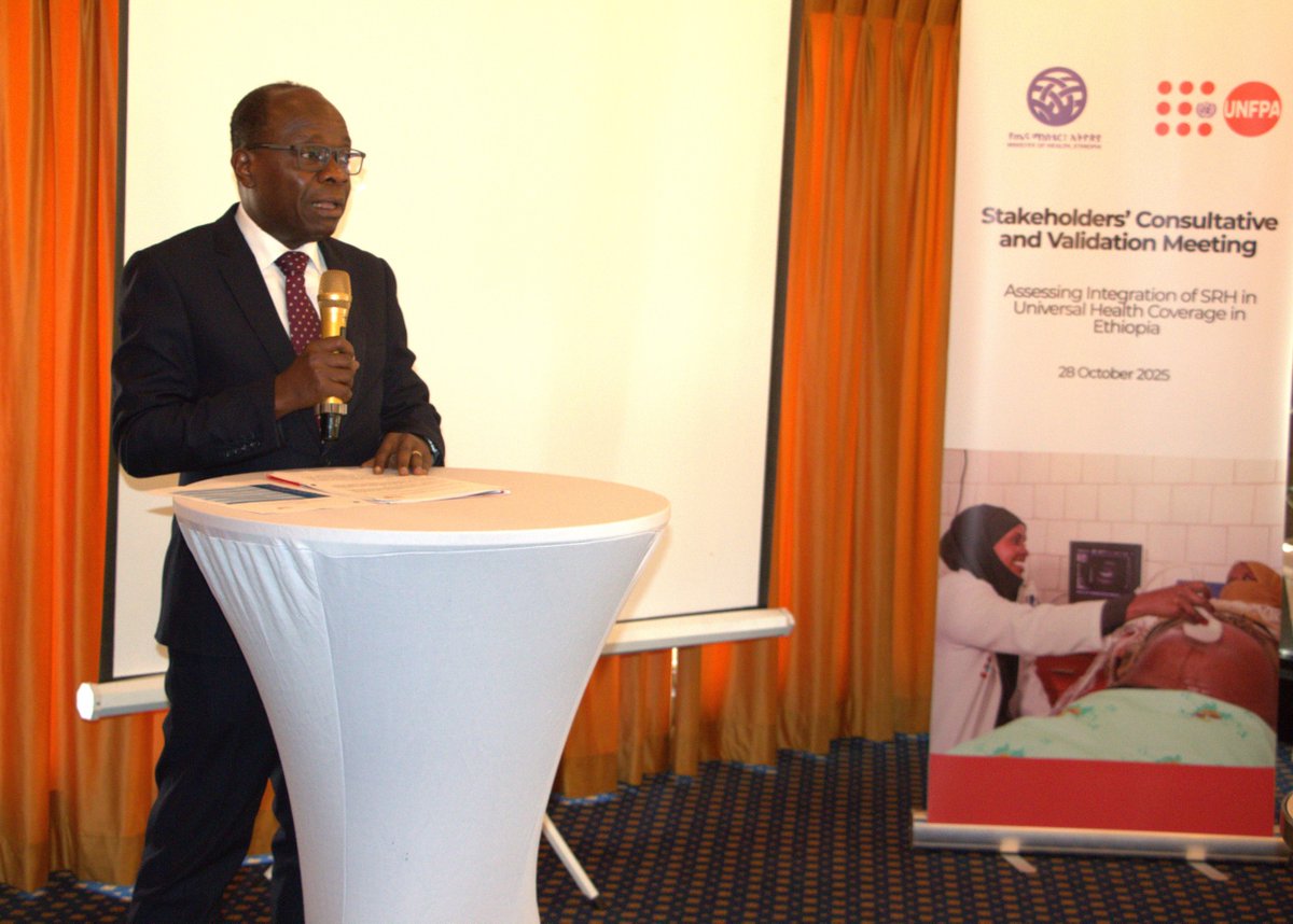UNFPAEthiopia's tweet photo. A Stakeholders’ Consultative &amp; Validation Meeting co-hosted by @UNFPAEthiopia &amp; the Ministry of Health-Ethiopia today discussed on advancing the integration of SRHR within Universal Health Coverage in Ethiopia, ensuring equitable access for all.
#RightToSRHR https://t.co/cYR8OWFtD4