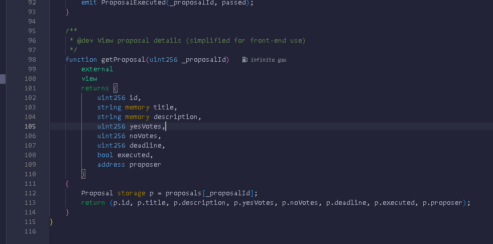 Day 28 of #30DaysOfSolidity
Built DecentralizedGovernance.sol: a mini DAO where token holders can propose, vote, and decide together 
Learned how decentralized decisions actually work on-chain.
If you could create your own DAO, what would it govern? 

<a href="/the_web3compass/">Web3Compass</a> #Web3 #DAO