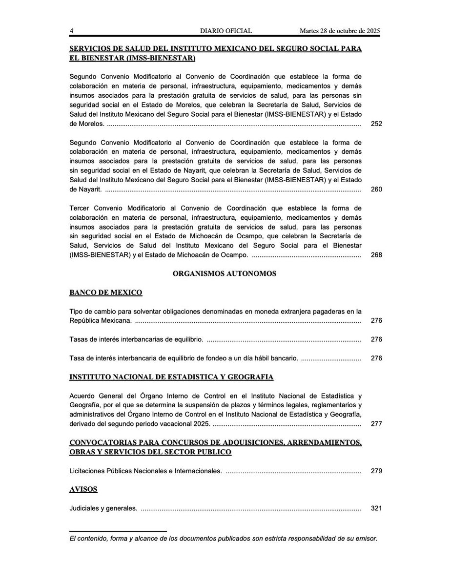 OJN_SEGOB's tweet photo. 📜 Diario Oficial de la Federación @DOF_SEGOB
28-10-2025 Edición Matutina
👉 https://t.co/kUqYvzVo4w
@SEGOB_mx 
.
.
. 
#DOF #México
#28DeOctubreDe2025   
#OrdenJurídicoNacional
#OJN https://t.co/lq7tQ8FYDZ