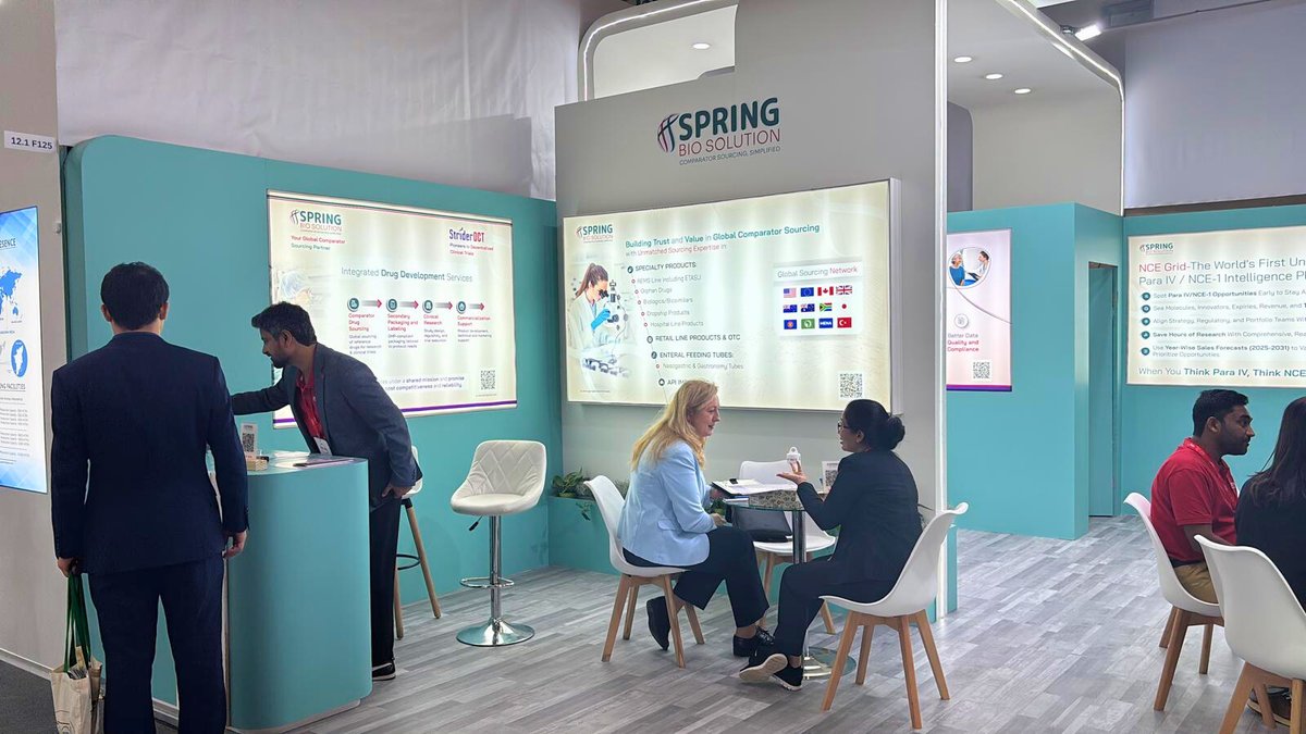 springbiosol's tweet image. An exciting start to #CPHIFrankfurt2025! Visit Spring Bio Solution at Booth 12.1F125 for meaningful connections & sourcing solutions built on precision, reliability & trust.
Book a meeting: springbiosolution.com/cphi-frankfurt…
#SpringBioSolution #CPHI2025