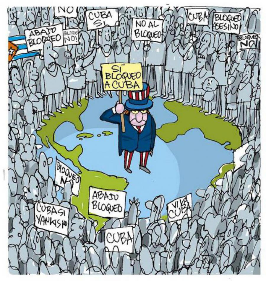 Engañosa operación comunicacional Estados Unidos para confundir y negar el mayor sistema de medidas d cerco económico extraterritorial del mundo, es proporcional a crueldad y fuerza bruta aplica persecución para  asfixiar a población de Cuba con fines dominación. Los Venceremos!