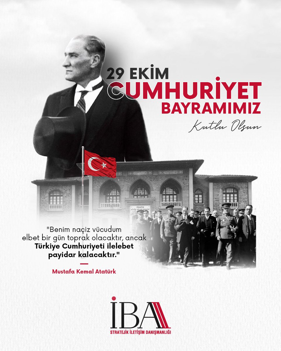 Cumhuriyet, Türk Milleti için bir yönetim biçimi değil sadece. Özgürlüğün, eşitliğin, çağdaşlığın, birey olmanın, insanlık ailesinin onurlu bir üyesi olmanın adı Cumhuriyet!

Mustafa Kemal Atatürk’ün en büyük eseri Türkiye Cumhuriyeti 102 yaşında. En Büyük Bayramımız Kutlu Olsun!