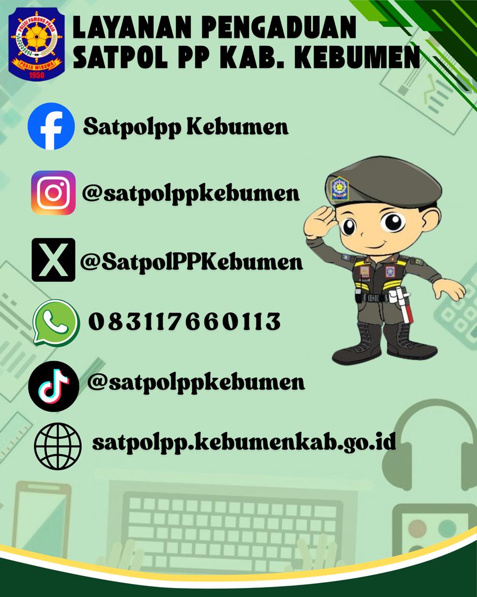 Hallo #SobatPraja!!!

Bagi masyarakat yang membutuhkan layanan Satpol PP untuk menangani gangguan Trantibum atau Pelanggaran Perda yang ada di masyarakat, dapat melaporkan aduan pada kanal yang tertera pada infografis di atas.