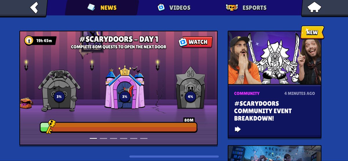Accidentally chose this door lmao, lucky door 13 #BrawlStars #scarydoors