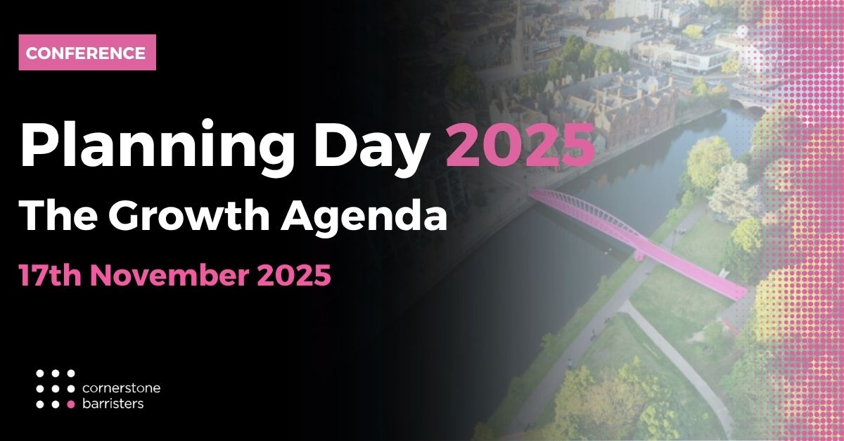 Cornerstone Barristers' Flagship Planning Day Returns for 2025!

Don't miss this opportunity to stay ahead in the field and gain unparalleled insights. We look forward to welcoming you!

tickettailor.com/events/corners…

#PlanningLaw #EnvironmentalLaw #PropertyLaw #CornerstonePlanningDay