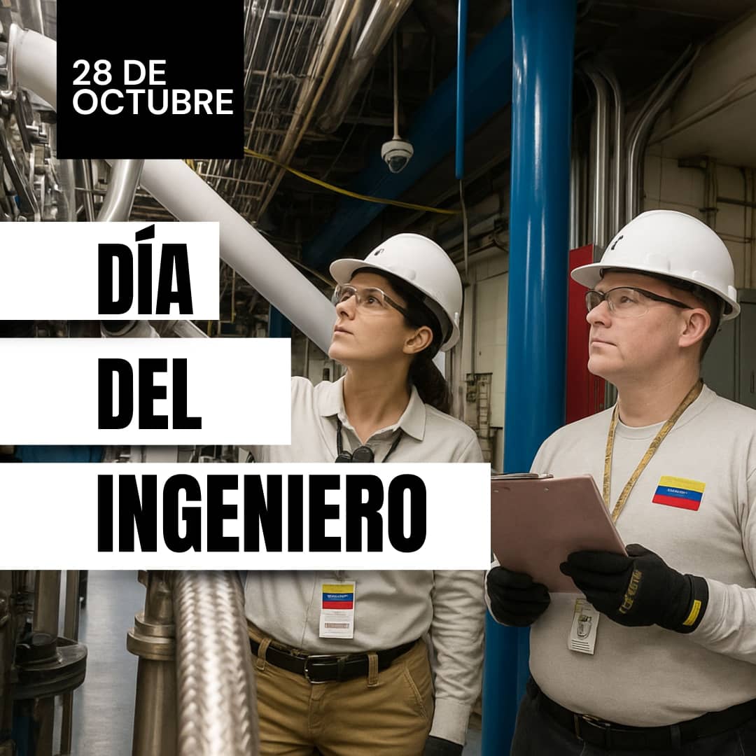 Saludamos a todos los venezolanos profesionales de la ingeniería hoy en su día. Un gremio muy importante y valeroso que será parte fundamental en la reconstrucción del país.