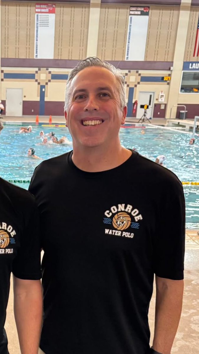 ConroeHighSwim's tweet image. Congrats to Head Coach Michael Porter for being named CISD girls water polo coach of the year- Porter led the tigers to their 2nd undefeated district title and a top 16 finish in the state @ConroeHSCISD @ConroeHS9 @Conroeathletics @CoachHardeman