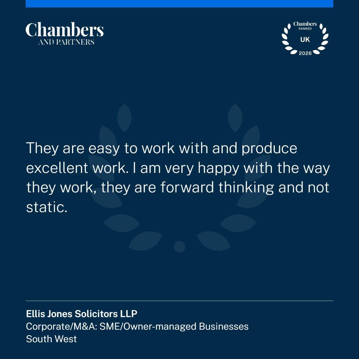Our Business Services practice area has been ranked in the Chambers UK Legal Guide 2026 ✅

You can view all of our firm and individual achievements here: ellisjones.co.uk/about/awards-a…

#ProfessionalwithPersonality #EllisJonesSolicitors #BusinessServices #SME #ChambersUKLegalGuide2026