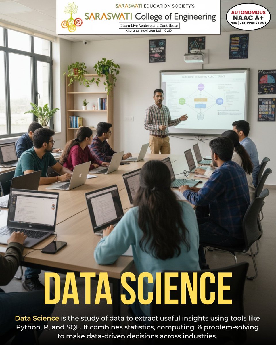 SCOE_Kharghar's tweet image. Unlock the future with Data Science! 💻✨ Combining Python, R, and SQL, it converts complex data into actionable insights—empowering industries to innovate, predict, and grow smarter every day. 📊
.
#SCOE  #datascience #engineering #aspirants #machinelearning #deeplearning #ai