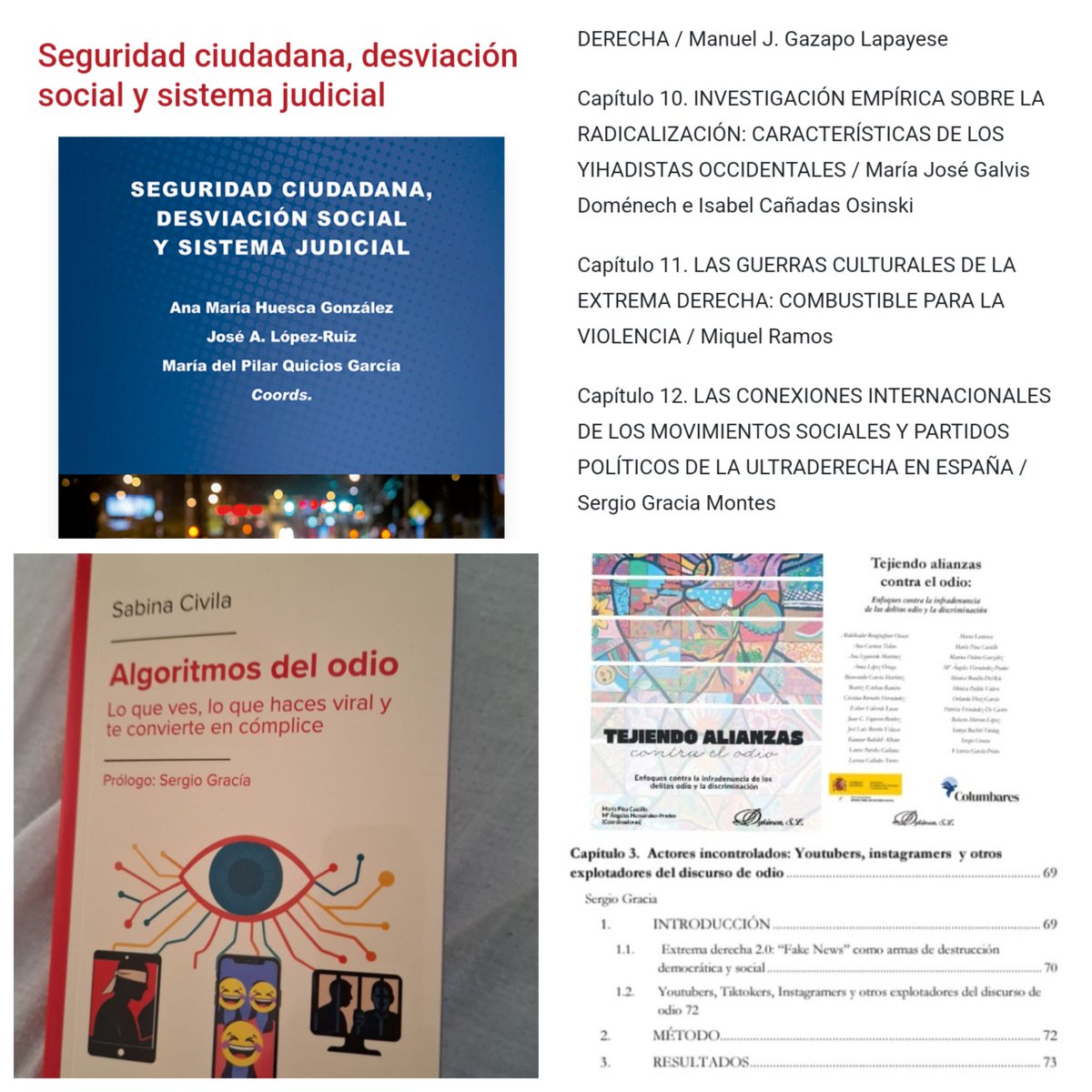 Libros en los que he colaborado en los últimos meses/años. Se vienen cositas 🔊📕🗞️⛽ 🔥