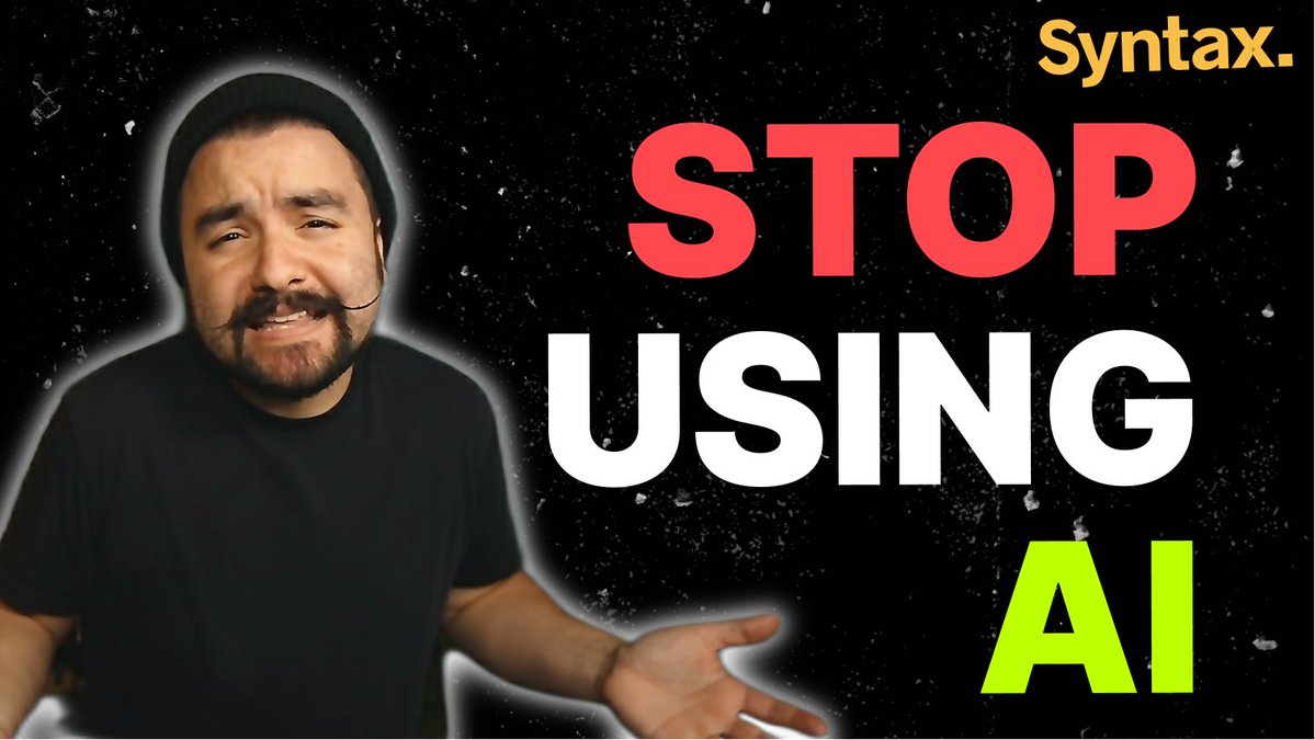 CodingGarden's tweet image. Some devs are leaning a bit too hard on AI for solutions and workflow.
In my latest video I show a few examples and give some advice on what to do / use instead.
Watch 🍿 youtube.com/watch?v=pVBKWL…