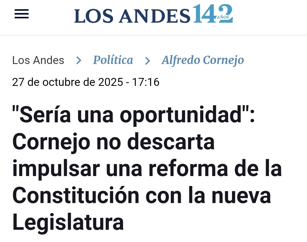 Si algo distingue a Mendoza por su calidad institucional es la prohibición de la reelección a gobernador, cláusula sabia que ha permitido la alternancia y evitado la consolidación de caudillistas al estilo Insfrán.
Sumada la supresión de las elecciones de medio término, se sella