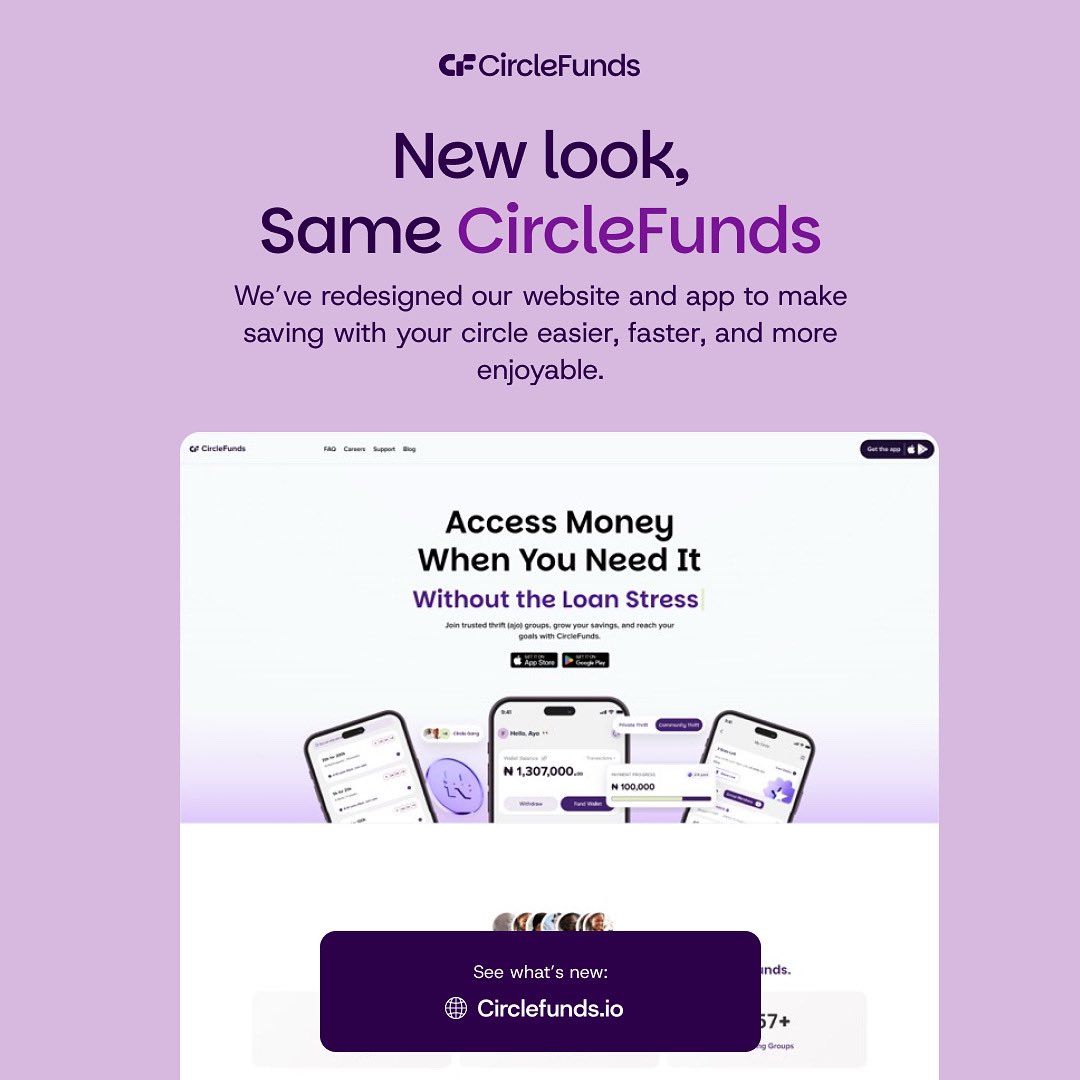 circlefundsapp's tweet image. Circlefunds app and website like meatpie🤭.

We have a glow up🎉. Update your app on AppStore to check it out. Visit Circlefunds.io to check out the new website.