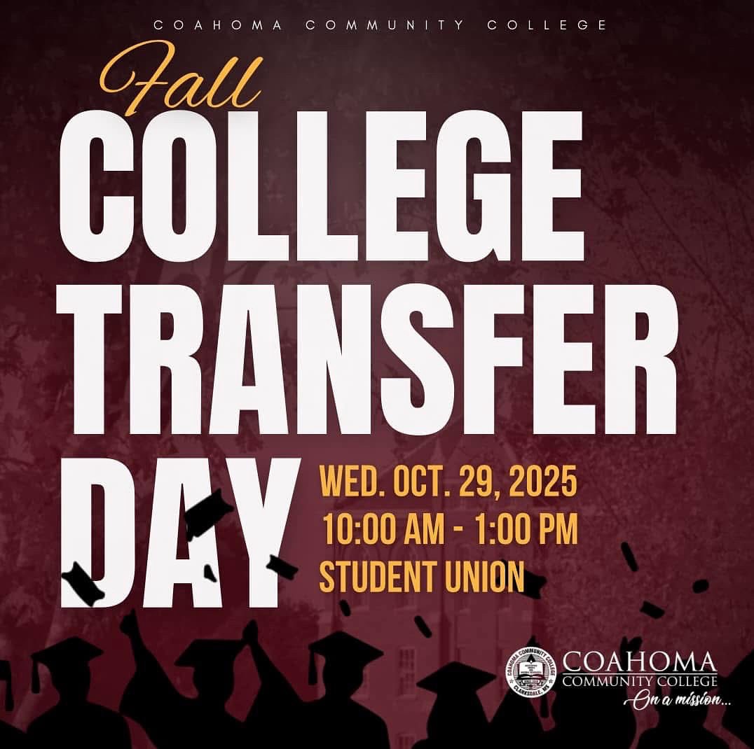 #HappeningTomorrow 🎓 Thinking about your next move? Meet representatives from universities and plan your transfer journey.

🗓️ Fall College Transfer Day 
Oct. 29 at 10 AM in the Student Union