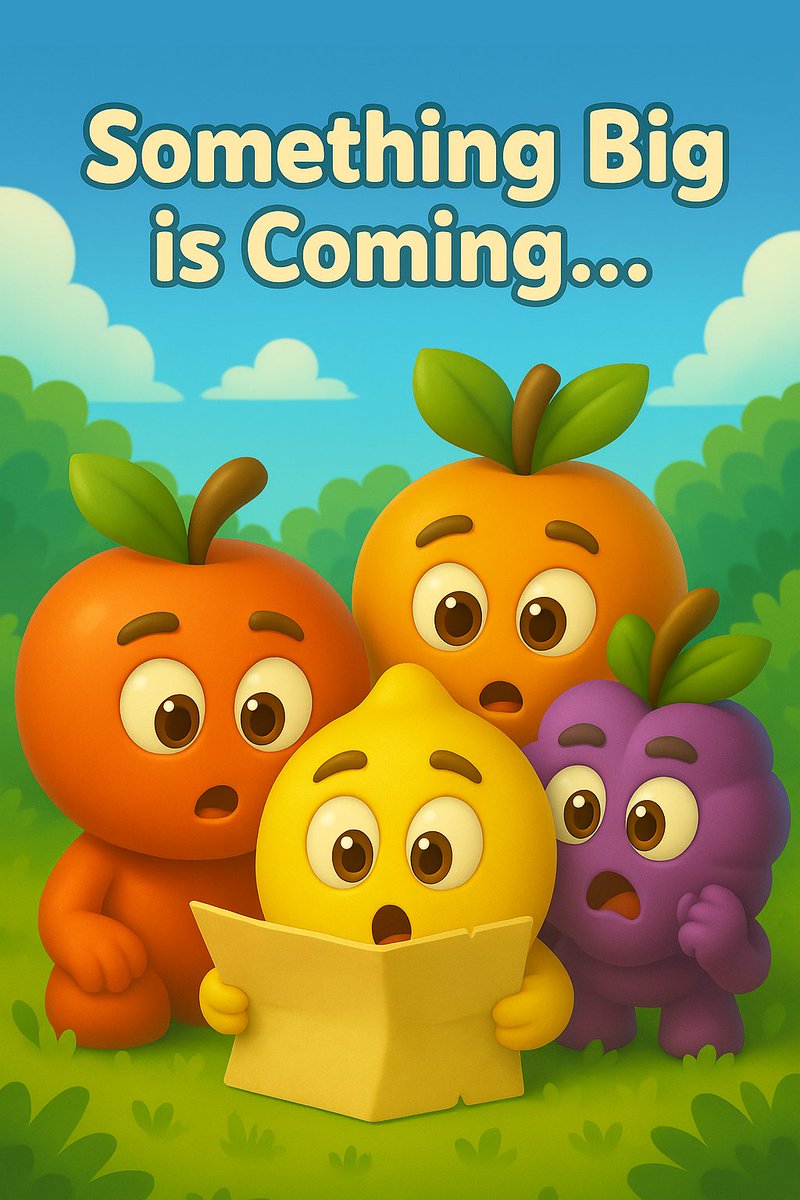 👀 The Poplings found something mysterious...
Nobody knows what’s written on the glowing paper 📝✨
Could this be the big news everyone’s been waiting for? 🍎🍋🍊🍇

💬 Any guesses? Drop them below 👇
🎮 Play inside Telegram: t.me/sagapop_bot
👥 Join the community: