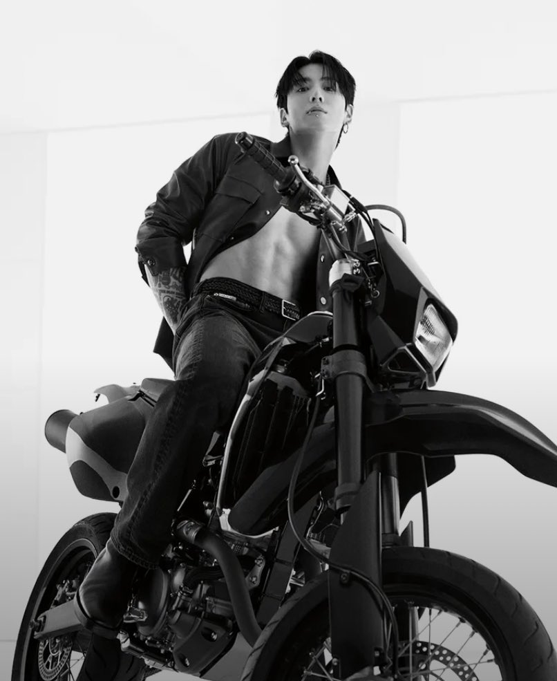 shirtless. biker. jungkook.