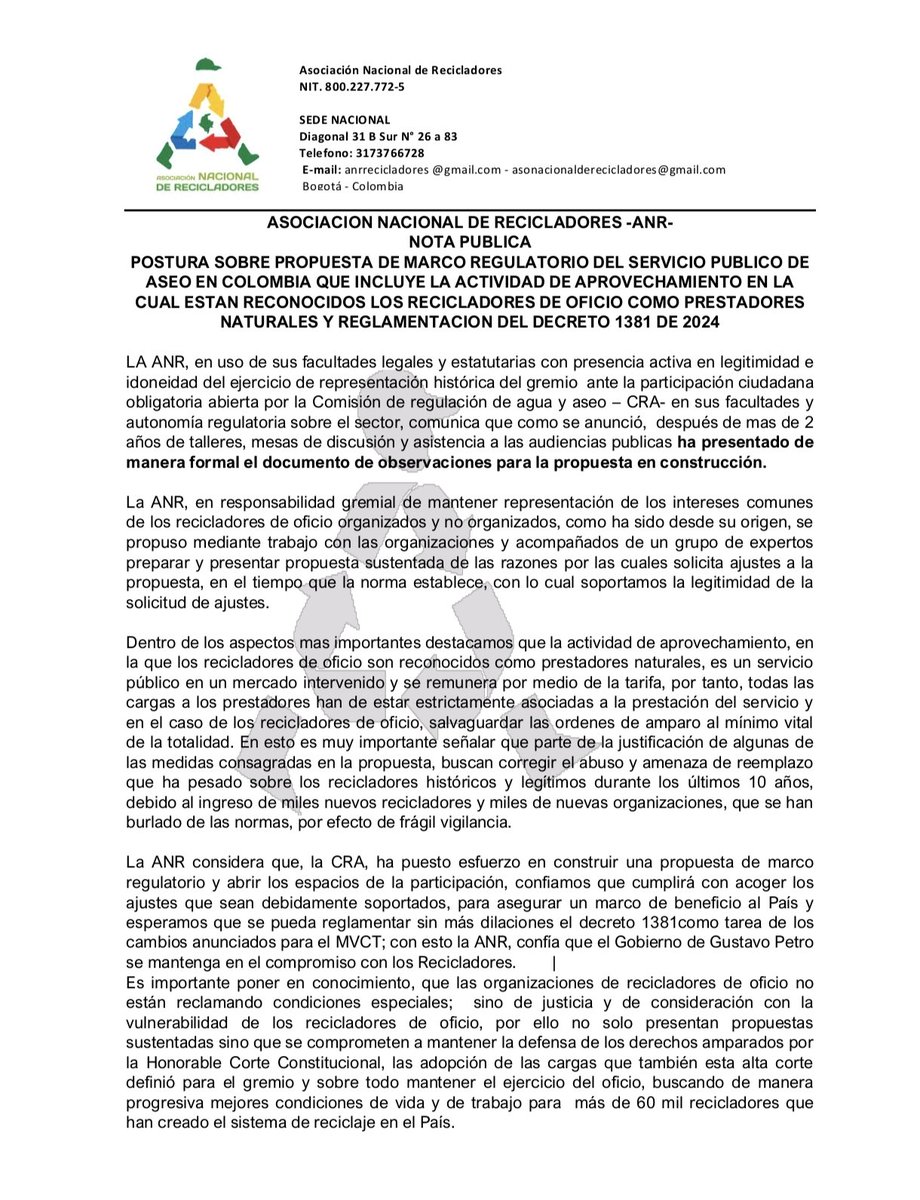 ANR Colombia (@anrcolombia) on Twitter photo 