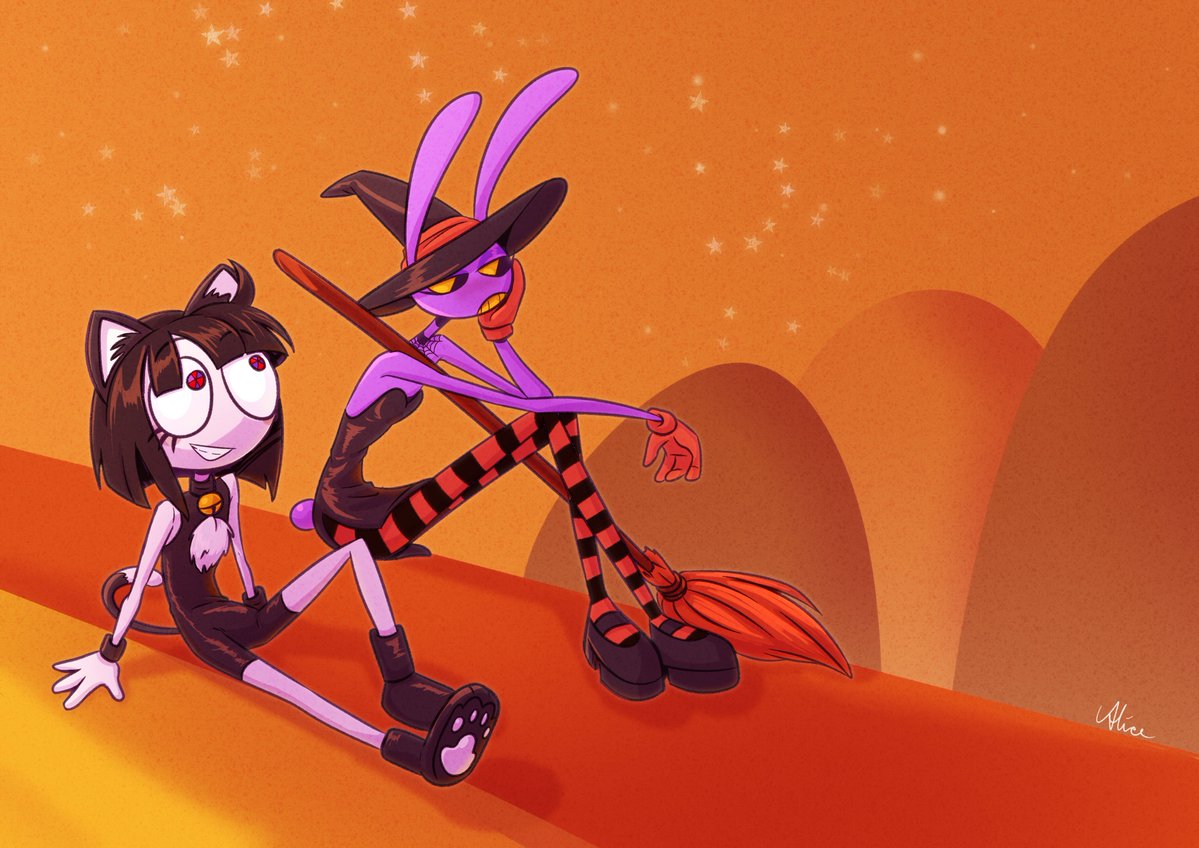 screaming_alice's tweet image. Pomni: Wow... beautiful
Jax: Yeah... whatever
Pomni: I didn&apos;t mean the stars 😏

#tadc #TheAmazingDigitalCircus #funnybunny #tadcjax #tadcpomni #halloweenart