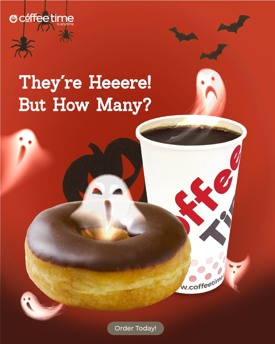 Even the spookiest spirits stop by for their daily brew.

Come grab your coffee and donut combo! 👻 Perfect for warming up before the haunt begins!
.
.
.
#CoffeeTime #HappyHalloween #CoffeeAndTreats