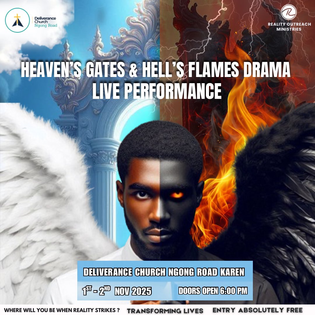 HGHFEASTAFRICA's tweet photo. Heaven’s Gates &amp; Hell's Flames is at Deliverance Church Ngong Road -Karen .It's going to be exciting! Be praying for us.

#ReachingTheNations 
#OneProductionAtaTime 
#Outreach #LiveDrama 
#JesusLovesYou #Film 
#TransformingLives #HGHF https://t.co/xjCkd9A0tB