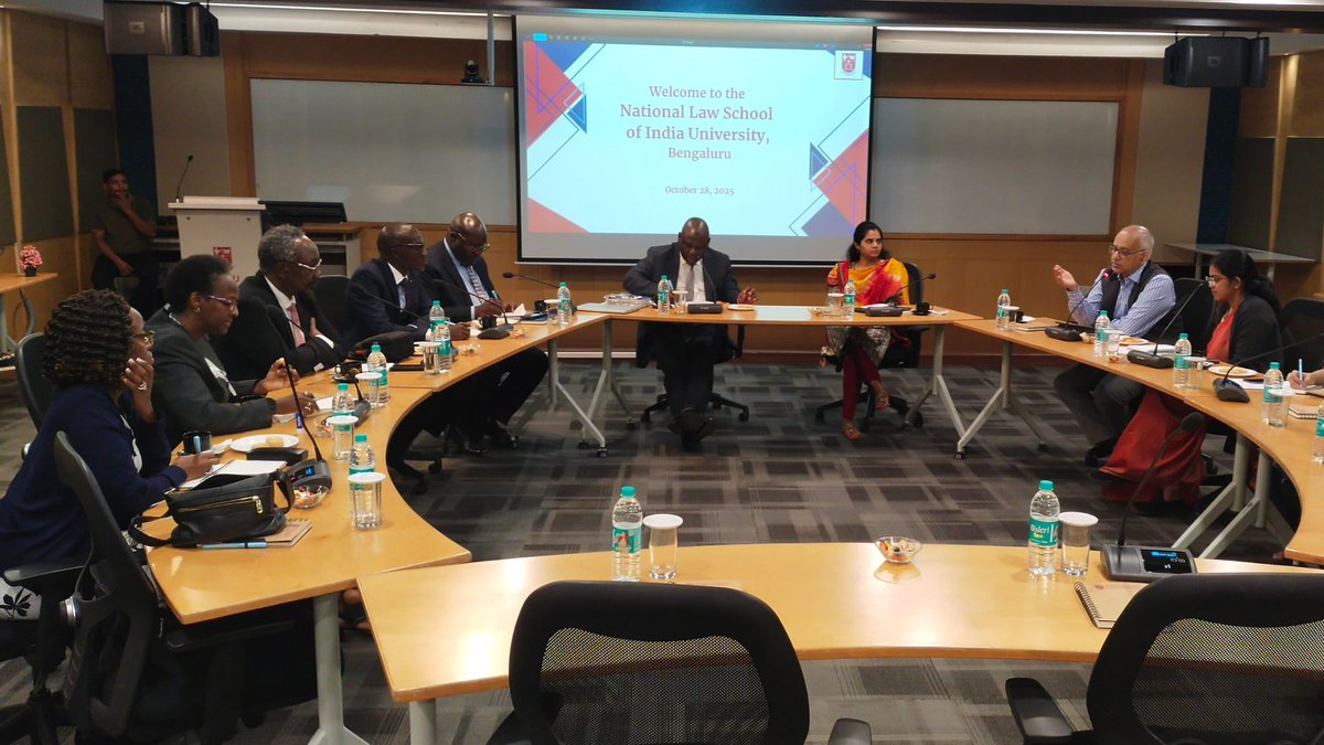 NLSIUofficial's tweet image. #KnowledgeExchange

A delegation from Uganda visits NLSIU.

On October 28, 2025, a six-member delegation from the Law Development Centre (LDC), Uganda, visited the National Law School of India University (NLSIU), Bengaluru. The delegation was led by Hon. Justice Christopher…