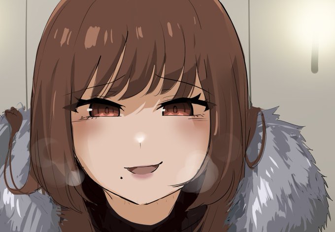 ファーコート着た美麗様が唾責めしてくれるイラストを描いてます 