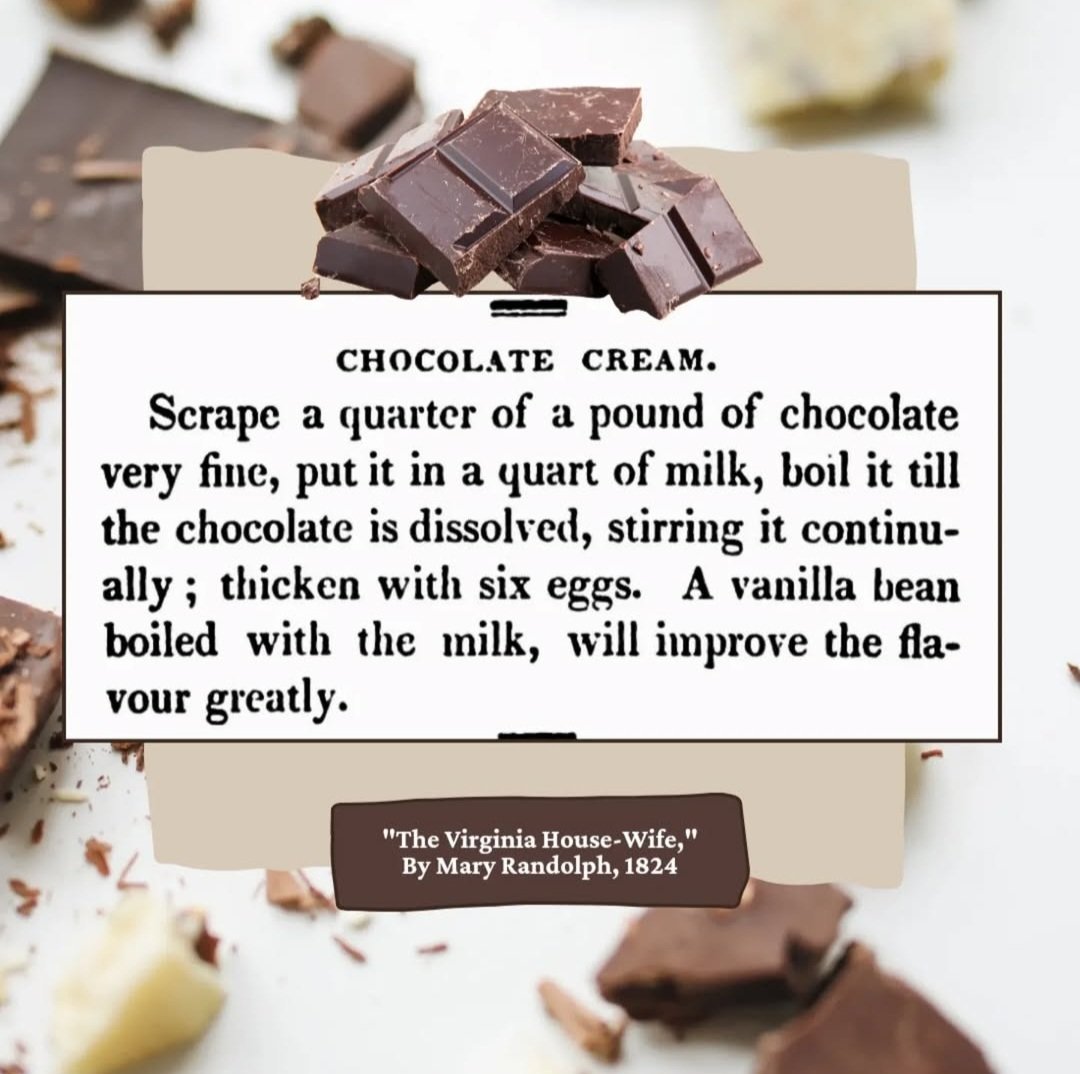 Riversdale1801's tweet photo. Todat is National Chocolate Day!
 Did you know that during the early 1800s, chocolate was usually enjoyed as a drink?

Learn more here: https://t.co/qHMJzRDACn

#nationalchocolateday #chocolate #historicrecipes #historicfoodways #hotchocolate #cocoa https://t.co/xoKsHEArQJ