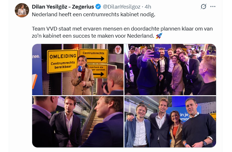 VVD-PUINHOOP: 
✅ Kabinet kapot over nareis-leugens 
✅ Wilders binnengehaald
✅ Genocide Gaza gesteund 
✅ 2 kabinetten vernietigd 
✅ Politieke chaos compleet  
<a href="/DilanYesilgoz/">Dilan Yesilgöz - Zegerius</a> = Nederlandse ondergang