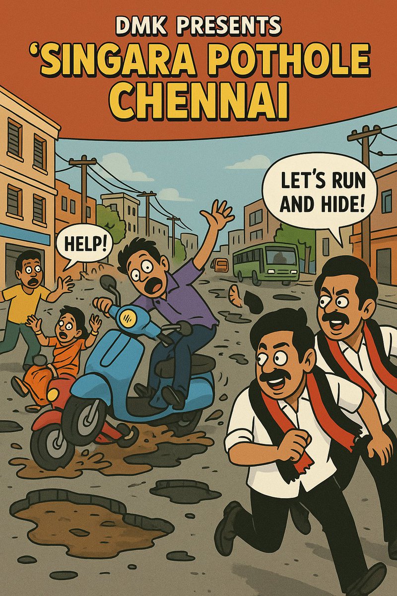 OGprasanna's tweet image. 4000 கோடியில் 10 கோடி எடுத்து ரோடு போட்டருந்தா கூட இப்படி பள்ளம் இருந்திருக்காது 🥺🥺

#SingaraPotholeCHENNAI