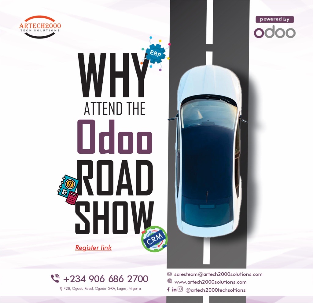 Artech2000_Tech's tweet image. Get Ready to Experience Innovation on the Move!

Join us at the Odoo Roadshow and discover how Odoo’s powerful ERP &amp;amp; CRM tools can transform your business operations.

Network. Learn. Grow. 🌍

👉 Don’t miss out, click this link bit.ly/47vGHqc to Register now!