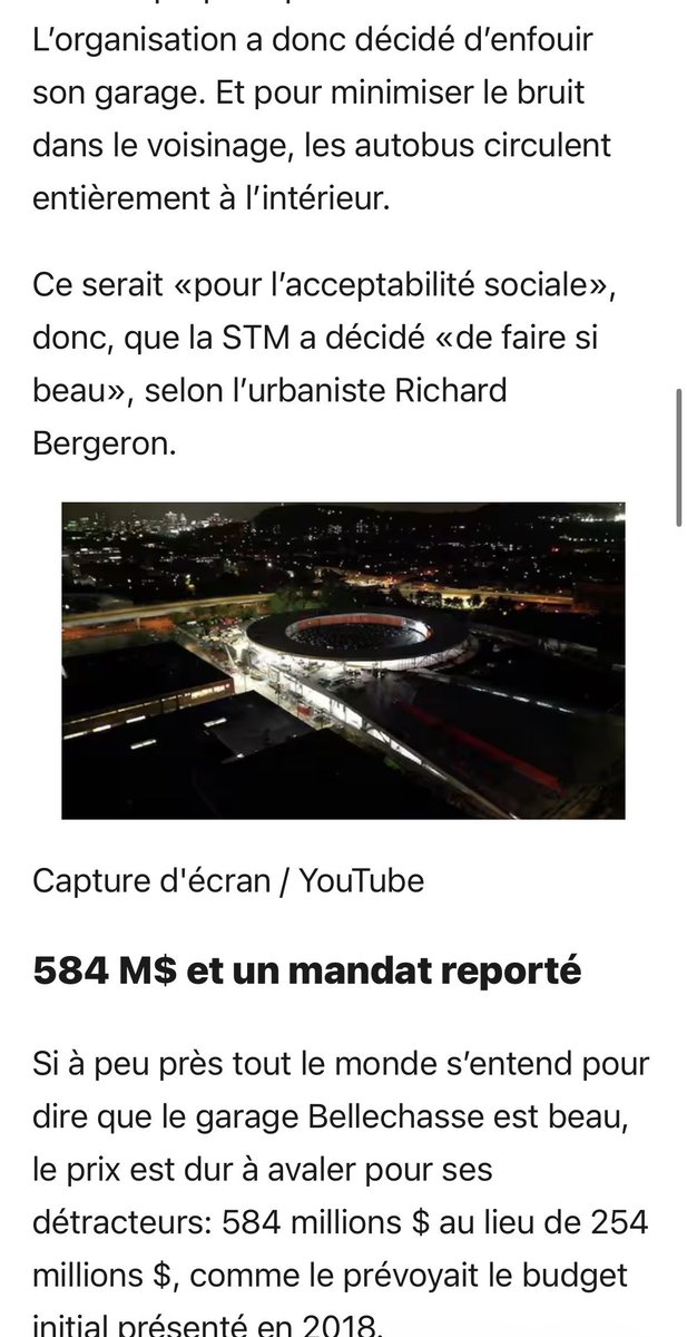 automtl514's tweet image. On voulait un garage d’autobus électriques.
On a eu :
•Un garage pour autobus diesel,
•Sous terre,
•En forme de beigne,
•À 584 millions $,
•“Pour l’acceptabilité sociale”.

Autrement dit : Montréal a payé 330 millions $ de plus pour cacher un garage… parce que ça faisait…