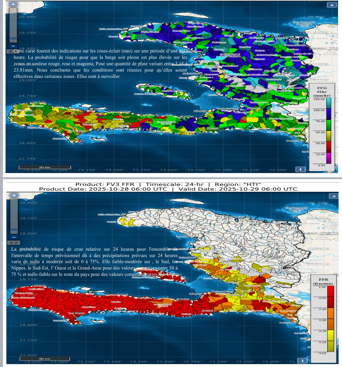 berla_severin's tweet photo. ➡️ Les sols y sont déjà très saturés, augmentant le risque d’inondations soudaines. ➡️ Les zones les plus menacées incluent notamment Les Cayes, Côtes-de-Fer, Plaisance-du-Sud, Grand-Goâve et Moron. https://t.co/HjjjuUNyU1